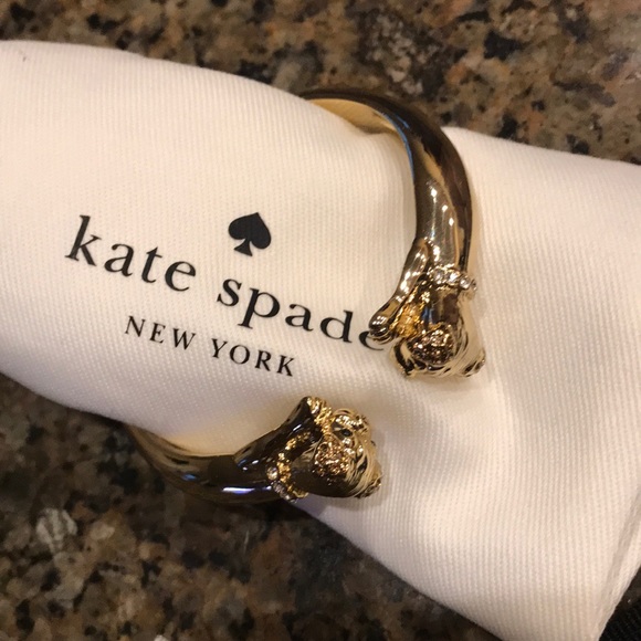 Kate Spade New York Bracelet Puppy Open Hinge Cuff NWT - Picture 2 of 8